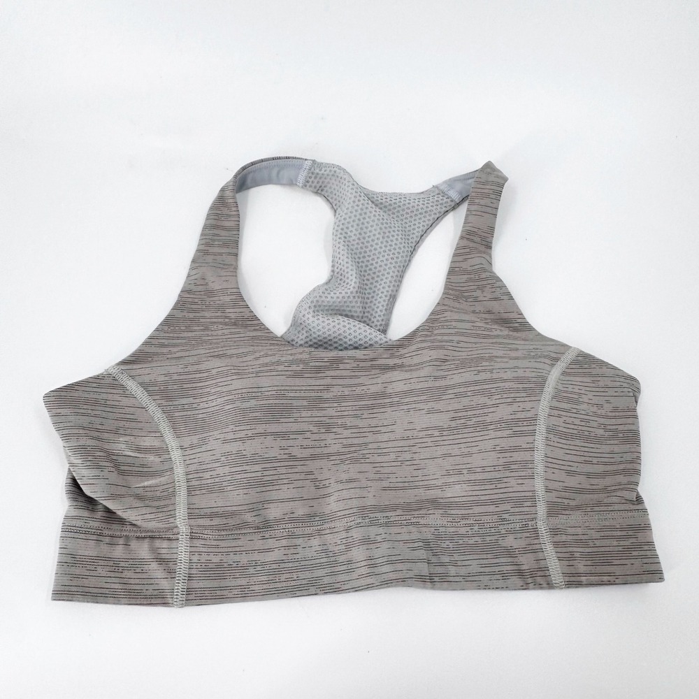 Outdoor Voices Textured Compression Sports Bra Tank‎ Top Racerback Gray Size S
